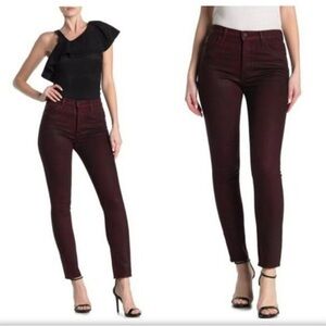 GRLFRND Karolina High- Rise Skinny Jeans - Malbec Size 24 from REVOLVE